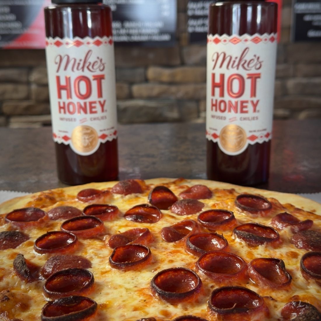 Mike's Hot Honey Pizza.