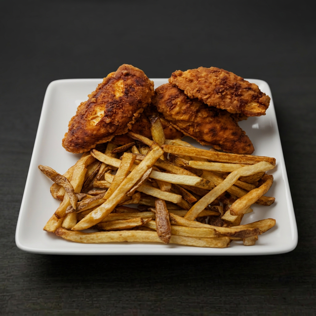Chicken Tenders and Fries.